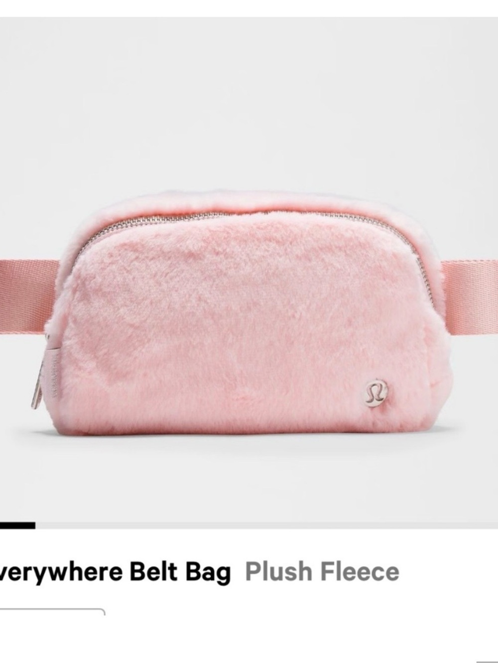 Lululemon pink plush belt bag